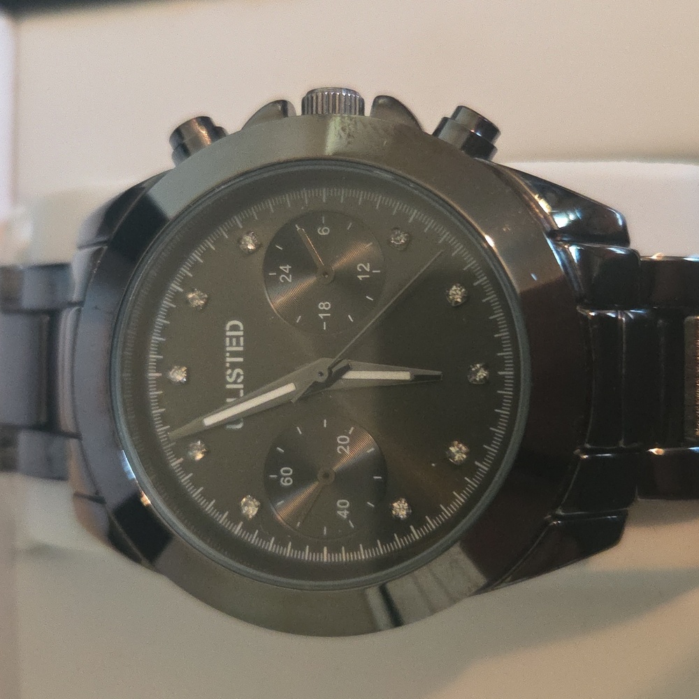 Kenneth Cole Unlisted Mens Black Designer Watch - Picture 9 of 10